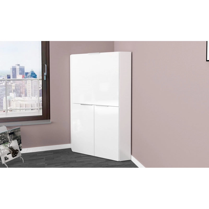 Scrivania ad angolo Dalia – Richiudibile – 70x140x57 – Bianco Lucido