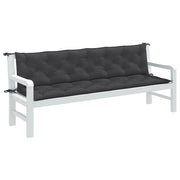 Cuscini Panca Giardino 2pz Antracite Mélange 200x50x7cm Tessuto 4002629
