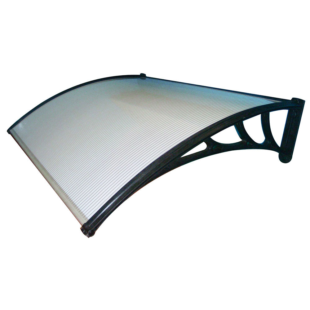 Pensiline Tettoia da Esterno Compatta Alveolare Trasparente Oscurante Colore: Compatta Trasparente, Formato: 100 x 80 cm