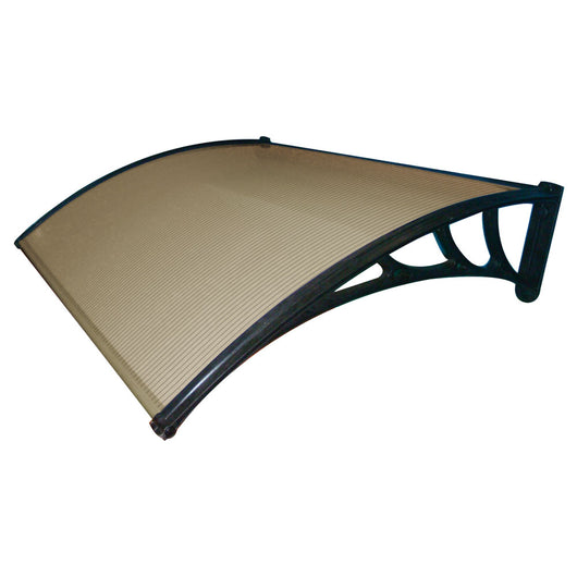 Pensiline Tettoia da Esterno Compatta Alveolare Trasparente Oscurante Formato: 120 x 100 cm, Colore: Alveolare Oscurante