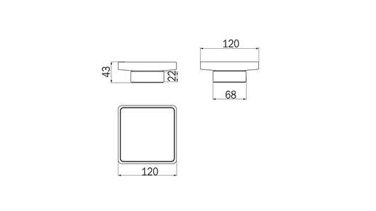 Portasapone da appoggio serie Lea - Inda Finitura:: Nero Opaco