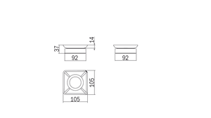 Portasapone da appoggio serie Divo - Inda Finitura:: Nero Opaco