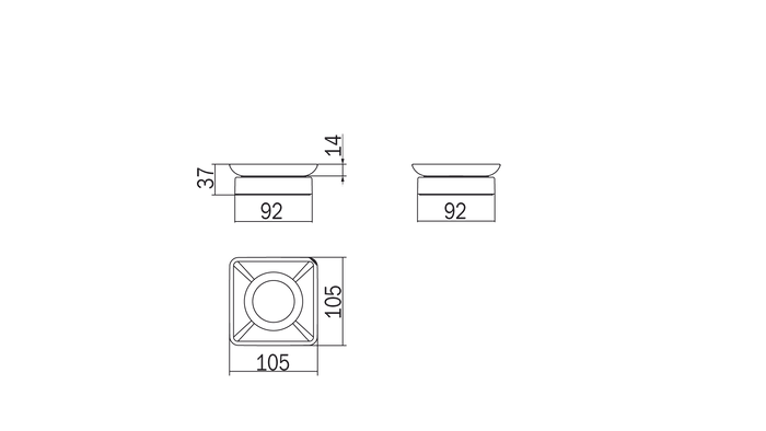 Portasapone da appoggio serie Divo - Inda Finitura:: Nero Opaco