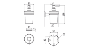 Spandisapone a parete One - Inda Finitura:: Cromo