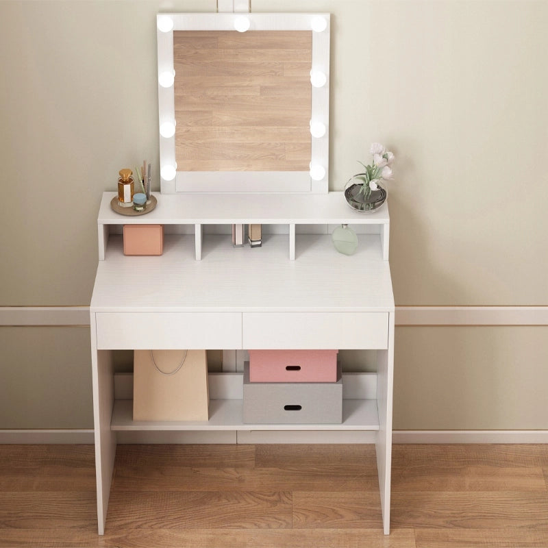 Tavolo da trucco cosmetico con specchio LED loft moderno 80 cm