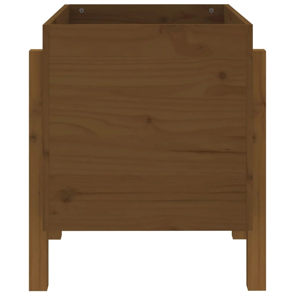 Fioriera rialzata per piante fiori terrazza giardino 62 x 50 x 57 cm legno massello di pino marrone 02_0037763