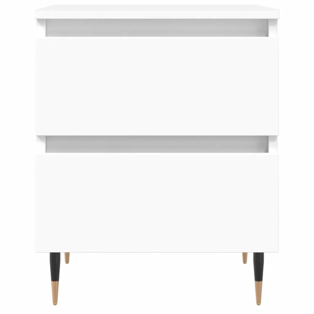 Comodino Bianco 40x35x50 cm in Legno Multistrato 826860
