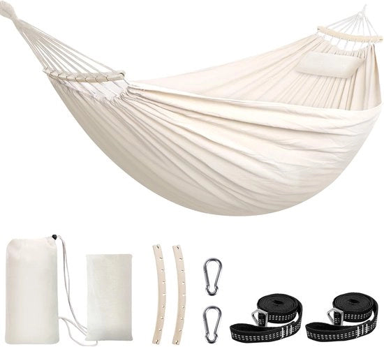 Hammock da Camping con Barra di Spreader e Cuscino - Sostiene fino a 297kg