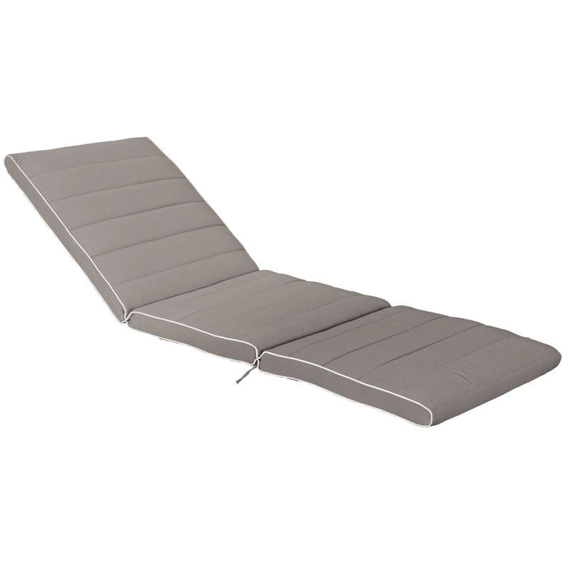 Materassino per lettino prendisole, 200x64 cm - Materassino Per Lettino Prendisole, 200x64 Cm Tortora Con Bordino Ecru