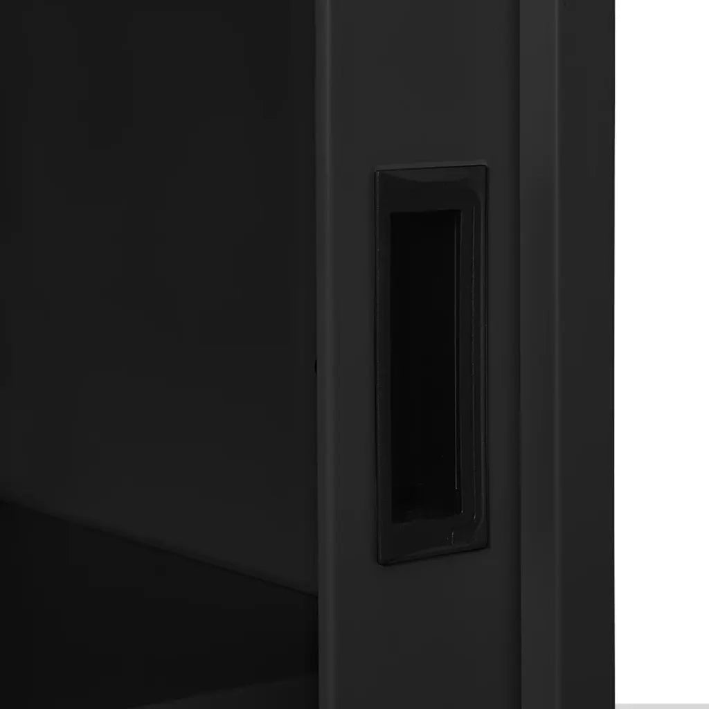 Armadio con Ante Scorrevoli Antracite 90x40x90 cm in Acciaio 335957