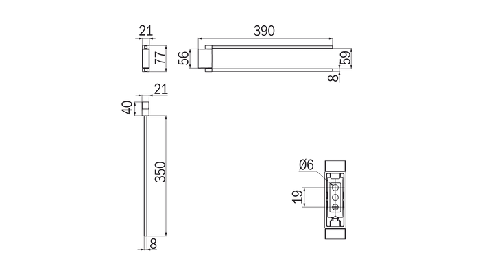 Portasalviette doppio a snodo - serie Divo - Inda Finitura:: Cromo