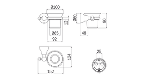 Portabicchiere a parete cromo Raffaella - Inda