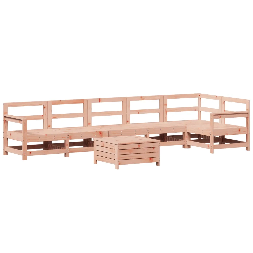 Set Divani da Giardino 7 pz in Legno Massello Abete Douglas 3250890