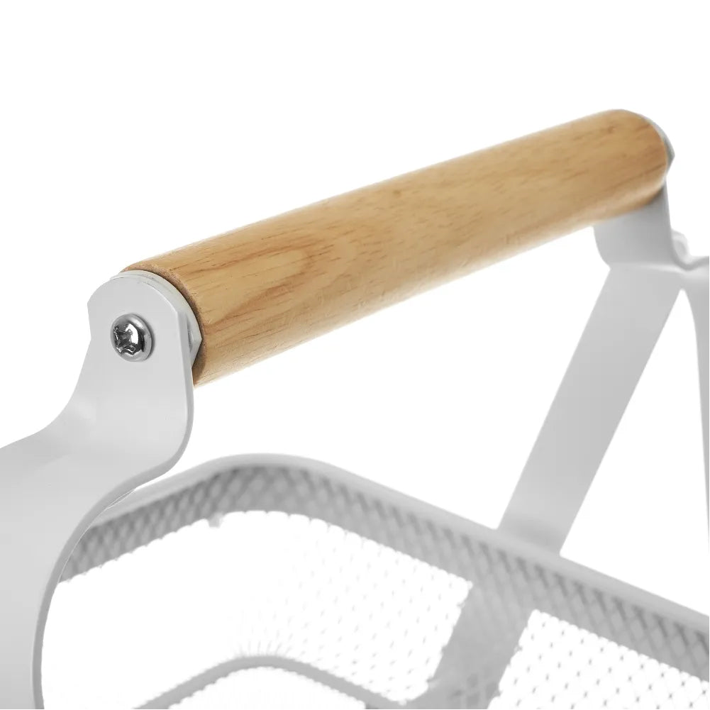 Carrello Estetista Multiuso con Ruote Carrellino Bianco con 3 Ripiani 57x31x83cm