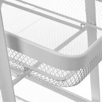 Carrello Estetista Multiuso con Ruote Carrellino Bianco con 3 Ripiani 57x31x83cm