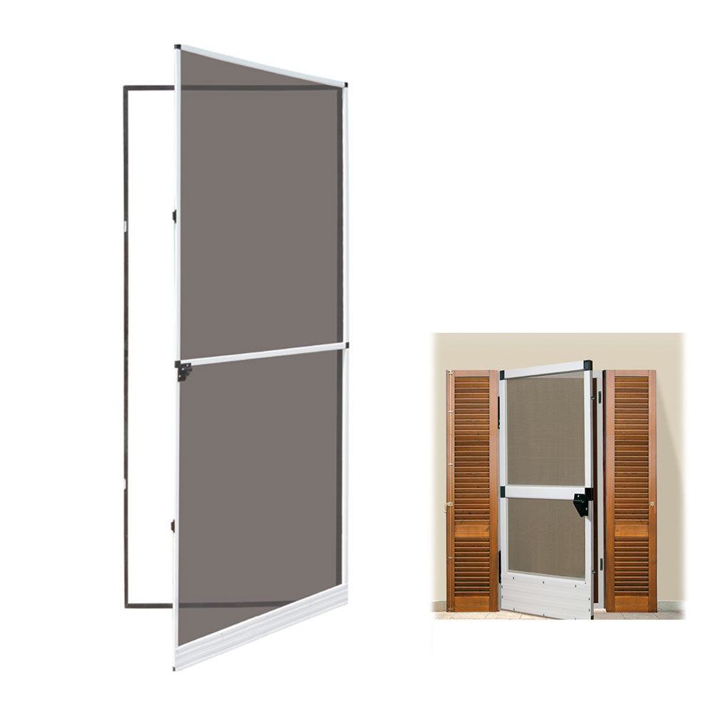 Zanzariera Priscilla per Porta a Battente Riducibile in Alluminio Colore: Bianco Ral 9016