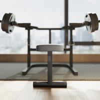 Panca per Pettorali ad Altezza Regolabile 150x150x60-85 cm in Acciaio Nero