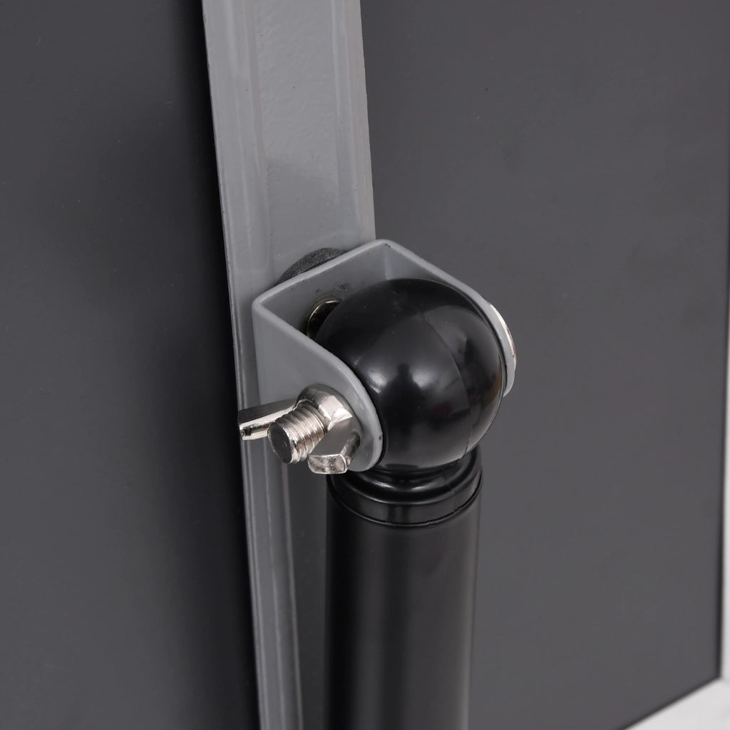 Supporti Pedestal A4 di 2 pz Nero Lega di Alluminio