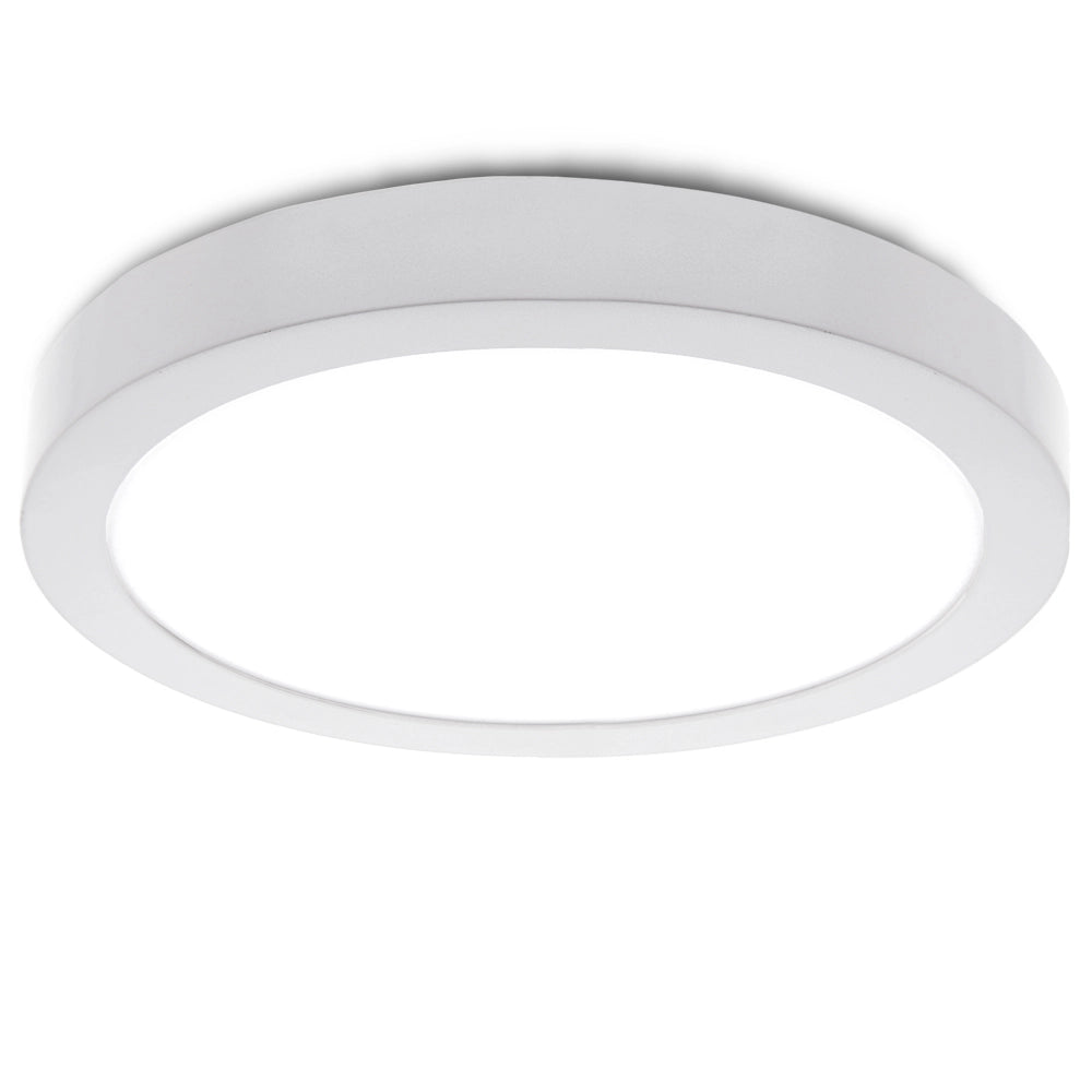 Plafoniera LED soffitto lampada parete muro 25W resa 250W luce interni ripostiglio bagno 230V TONDO LUCE FREDDA 6400K