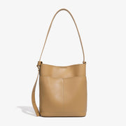 Borsa a tracolla da donna in vera pelle, ideale per viaggi e viaggi, colore bronzo.