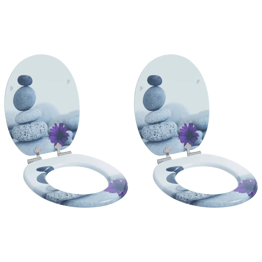 Sedile per toilette con chiusura morbida 2 pz Grigio CFW4077504