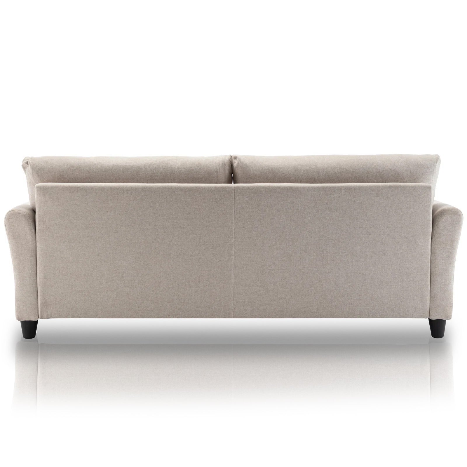 Divano 3 Posti con Rivestimento in Tessuto Beige Premium Sofa Relax 212x75x87 cm