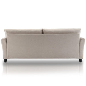 Divano 3 Posti con Rivestimento in Tessuto Beige Premium Sofa Relax 212x75x87 cm