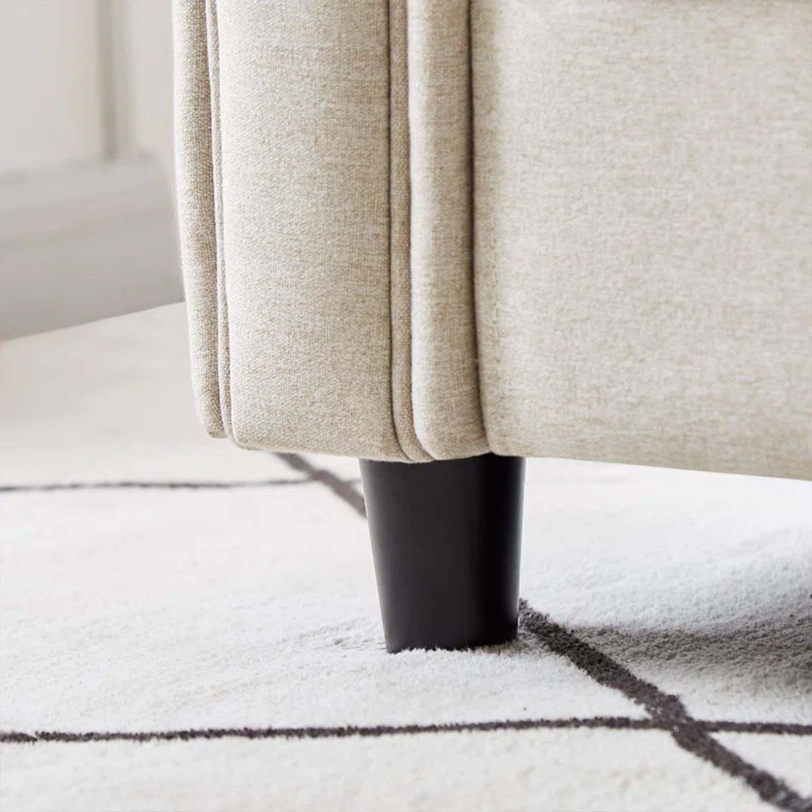 Divano 3 Posti con Rivestimento in Tessuto Beige Premium Sofa Relax 212x75x87 cm