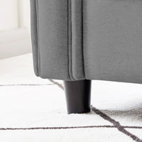 Divano 3 Posti con Rivestimento Tessuto Grigio Chiaro Premium Sofa 212x75x87 cm