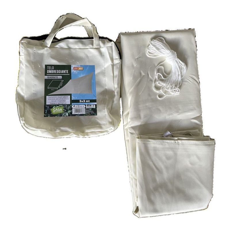 telo ombreggiante quadrato 3x3 beige