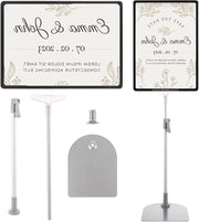 Standaard periferica adattabile per uso all'aperto con supporto poster in nero - altezza 38-65 cm