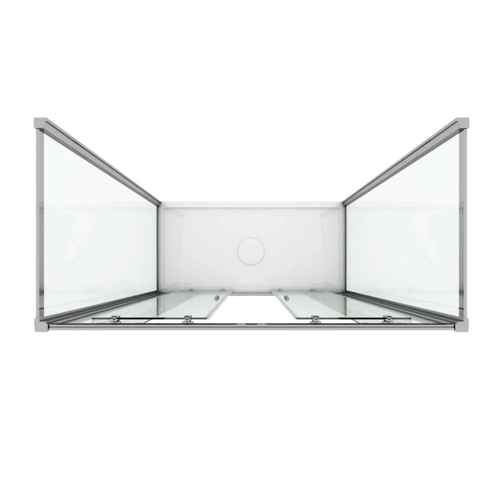 Box Doccia 3 lati 90x120x90 CM H198 trasparente mod. Young Trio 2 Ante