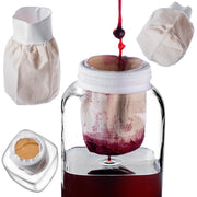 Sacchetto filtro per vino KADAX con elastico, riutilizzabile, 1 litro