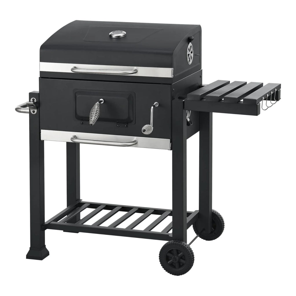 Carrello barbecue a carbonella 105 x 114 x 48 cm nero 03_0009212