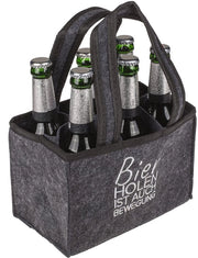 Portaflussi Stilvollo - Portaflasche per 6 flaschi - Biologico - Tela di alta qualità - Lavorazione a maglia - Ideale per barbecue e feste