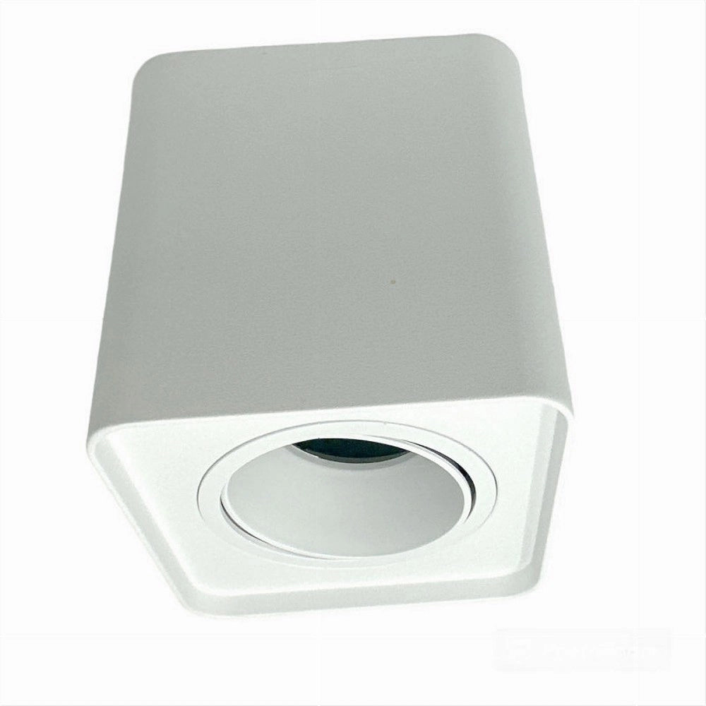 Trade Shop - Portafaretto Orientabile Da Soffitto Bianco Per Faretto Gu10 / Gu5.3 P34-gu10-b1 -