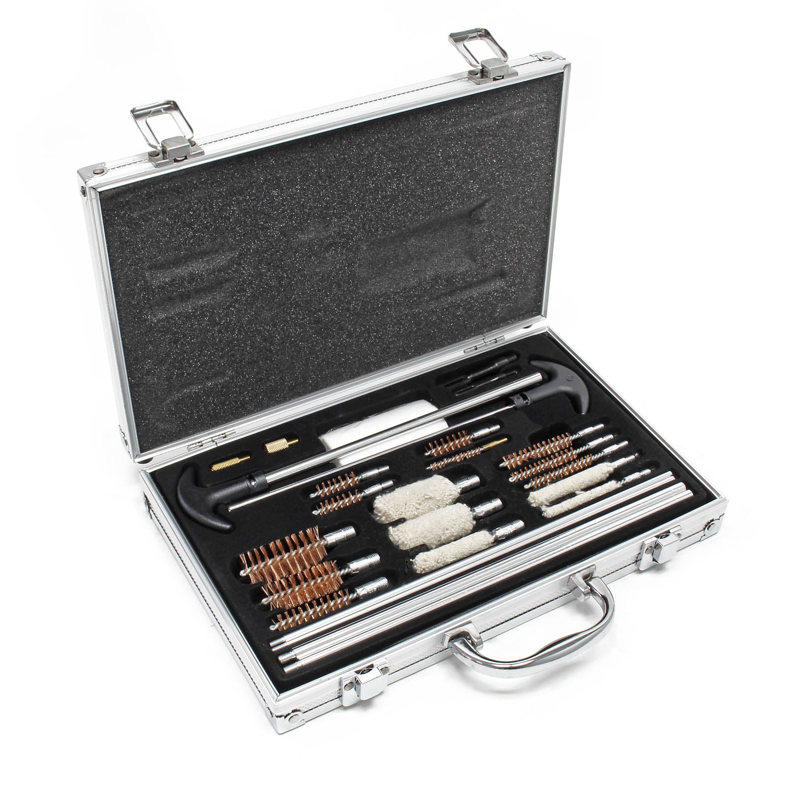 Kit per pulizia armi, kit universale pulizia fucili e pistole, 100 pezzi, spazzole e pezzuole pulizia armi