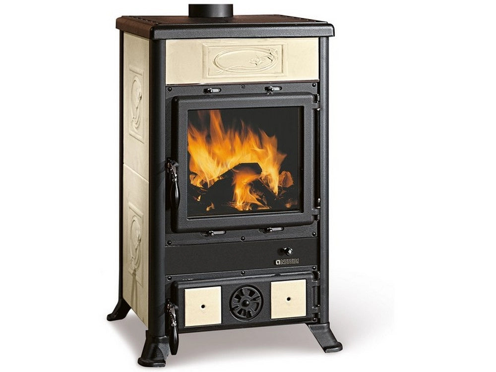 1pz la nordica stufa a legna rossella r1 bii col. liberty panna cod:ferx.vit49546