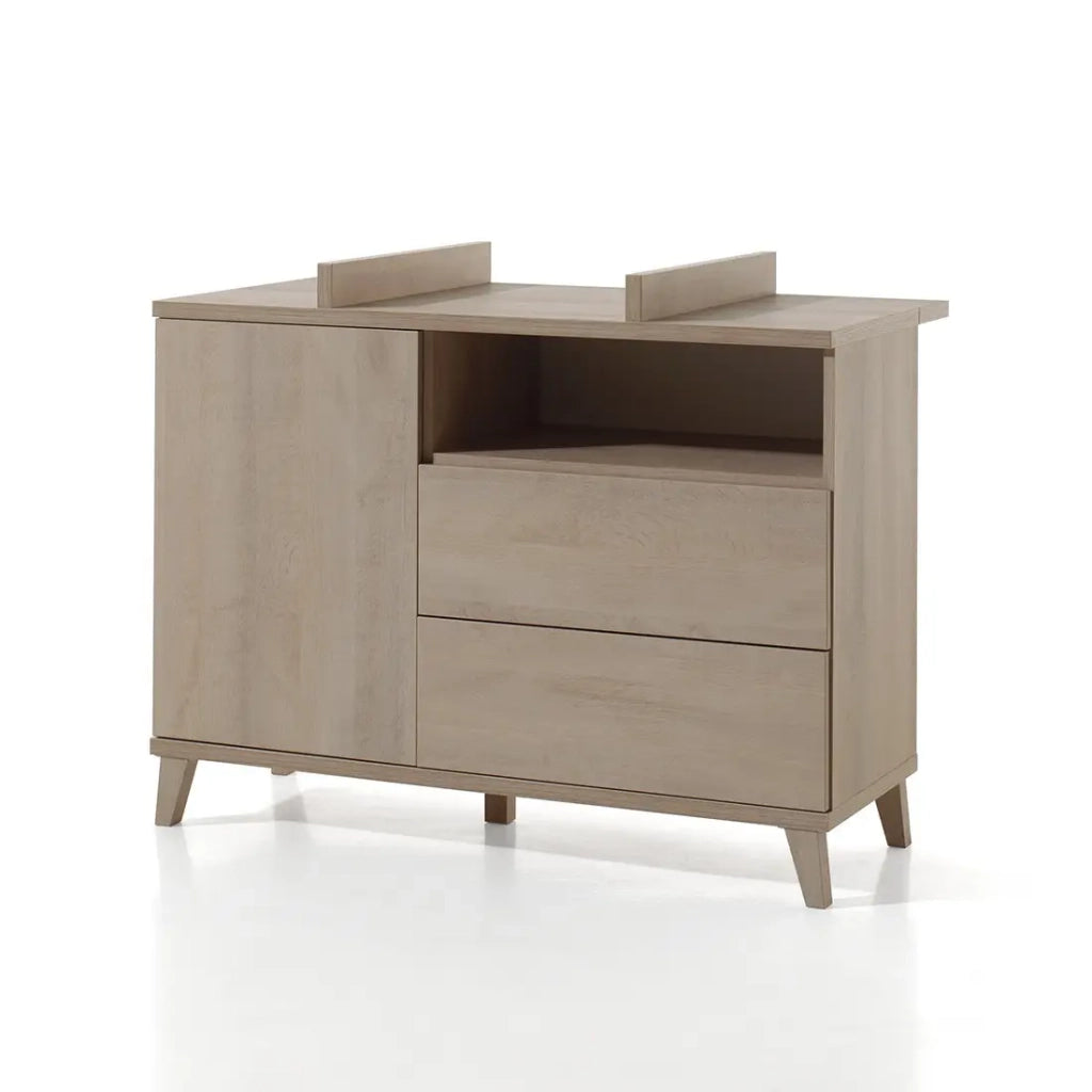 Comò bambino LOUISE – Fasciatoio integrato colore Rovere River OAK