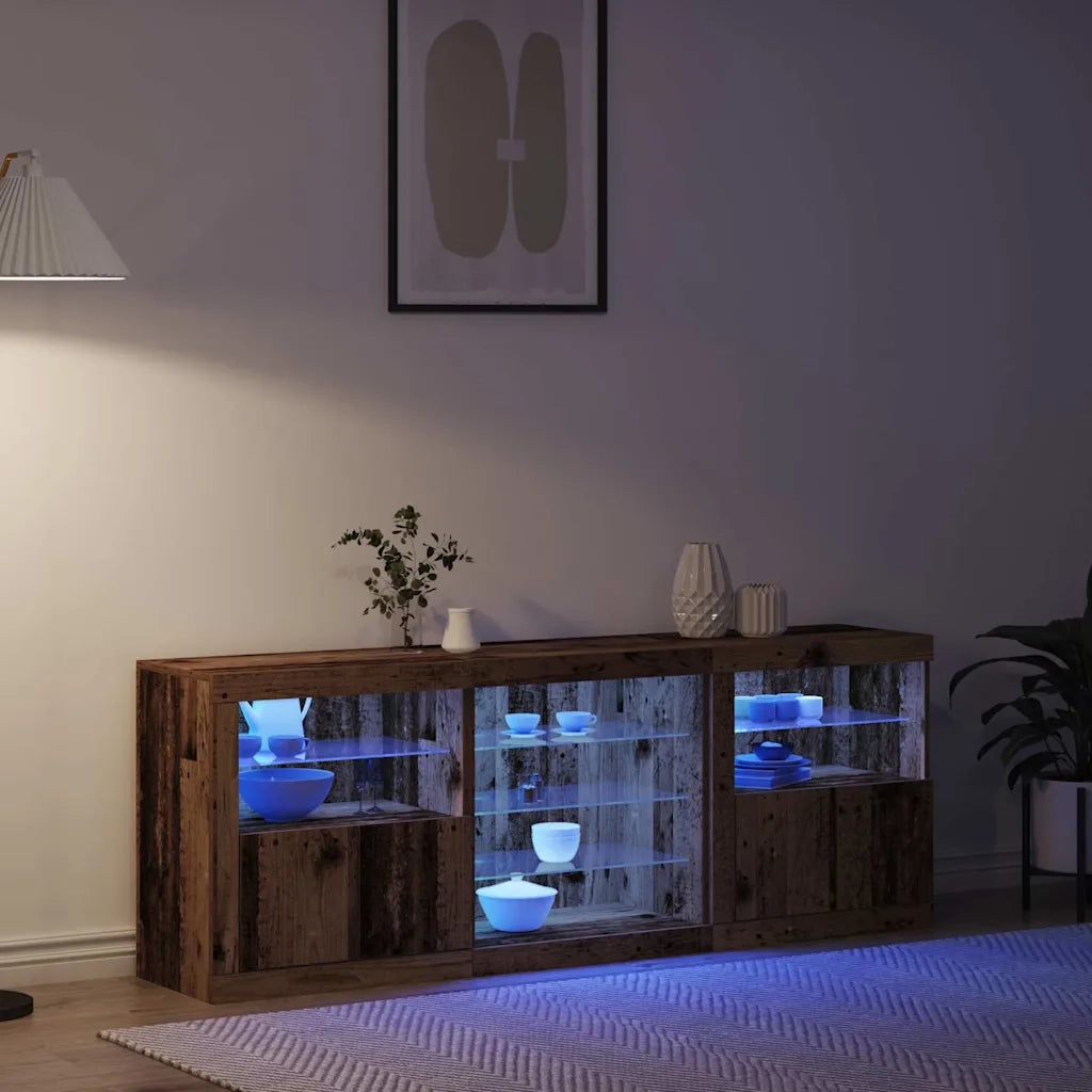 Madia LED Legno vecchio 181,5 x 37 x 67 cm Legno multistrato 3333116