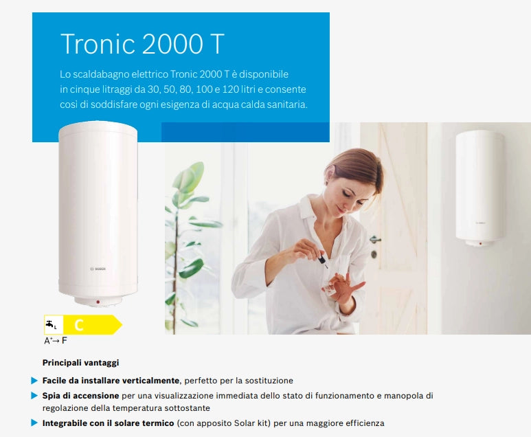 SCALDABAGNO ELETTRICO TRONIC 2000T TR2000T  100 LT