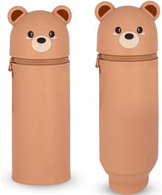 Etui in silicone morbido, 2-in-1 etui in silicone, etui cartoon, accessori scolastici divertenti, etui, contenitore per penna, grande capacità per materiali di cancelleria