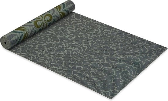 Mat di yoga premium - 6 mm stampato omkeerbare extra spesso antiscivolo per esercizi e fitness - variante fiore eterno