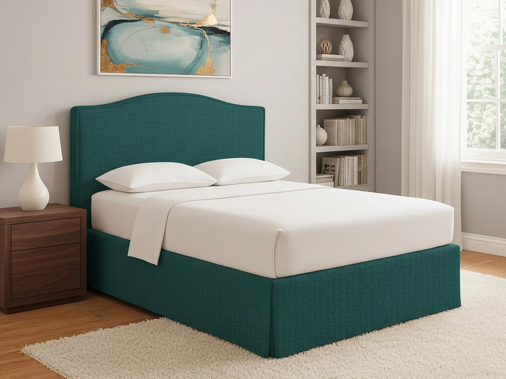 Batley, Letto Singolo Sfoderabile Made in Italy, Verde Petrolio