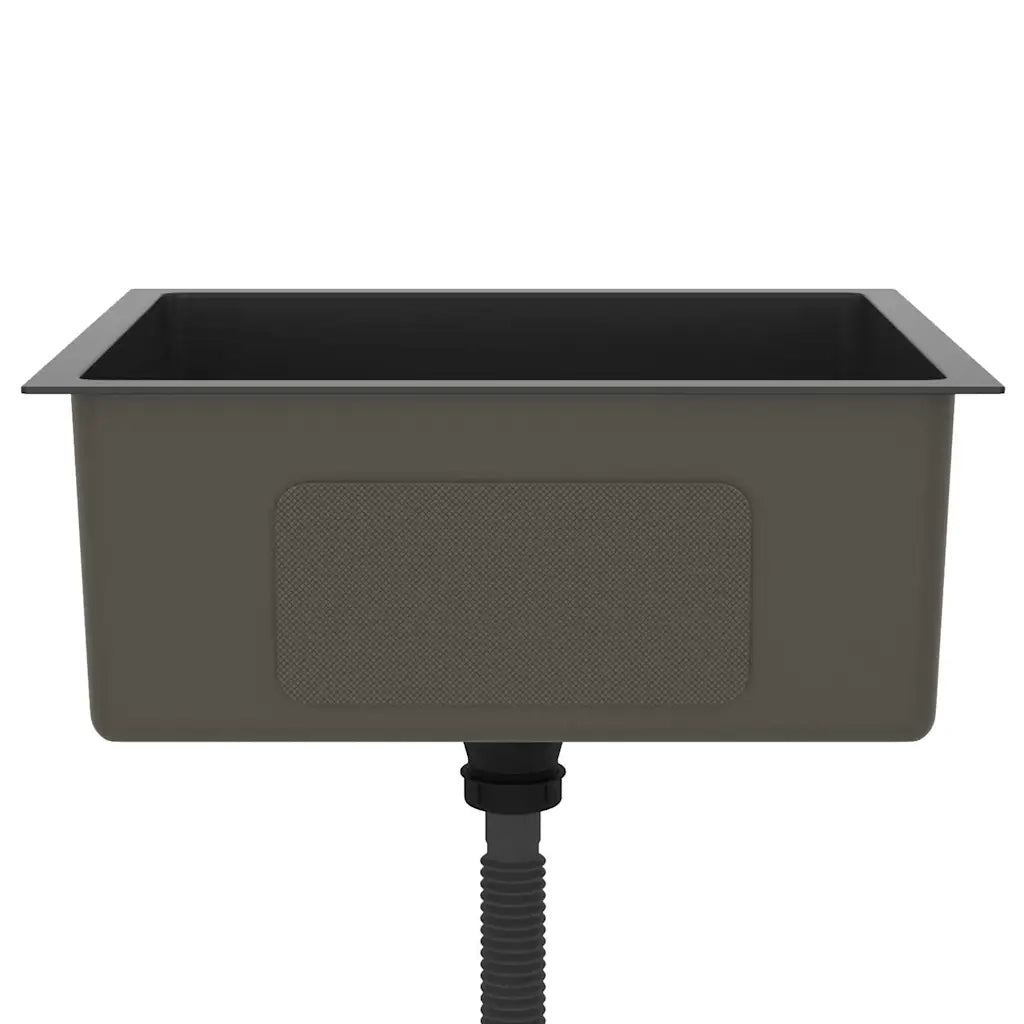 Lavello da Cucina Artigianale Nero in Acciaio Inox 51503