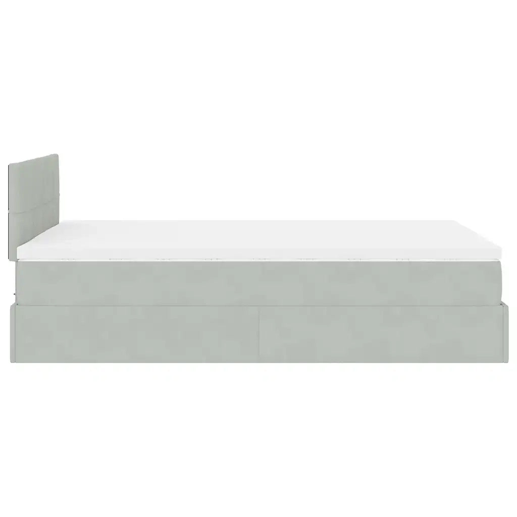 Struttura Letto Pouf con Materasso 120x200 cm Velluto 3311765