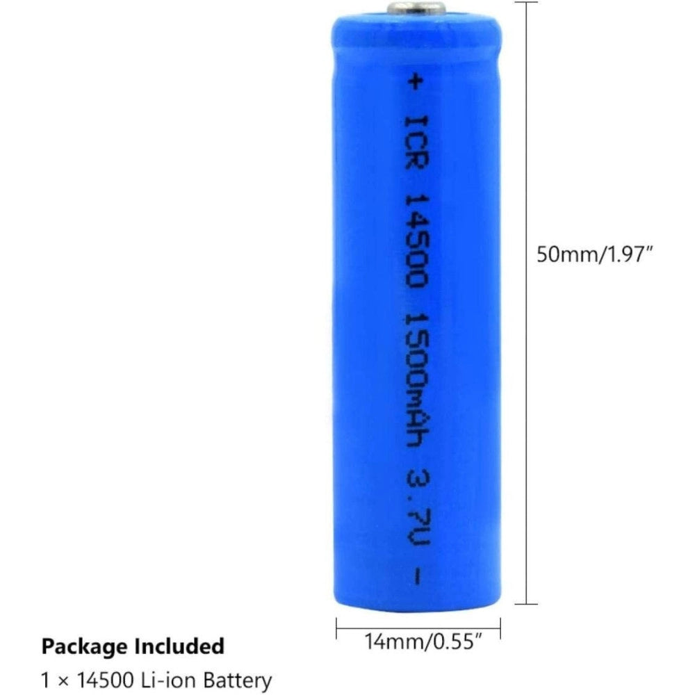 Trade Shop - 4 Batteria Agli Ioni Di Litio Da 3,7v 1500mah Icr 14500 Per Microfono Mod Aereo -