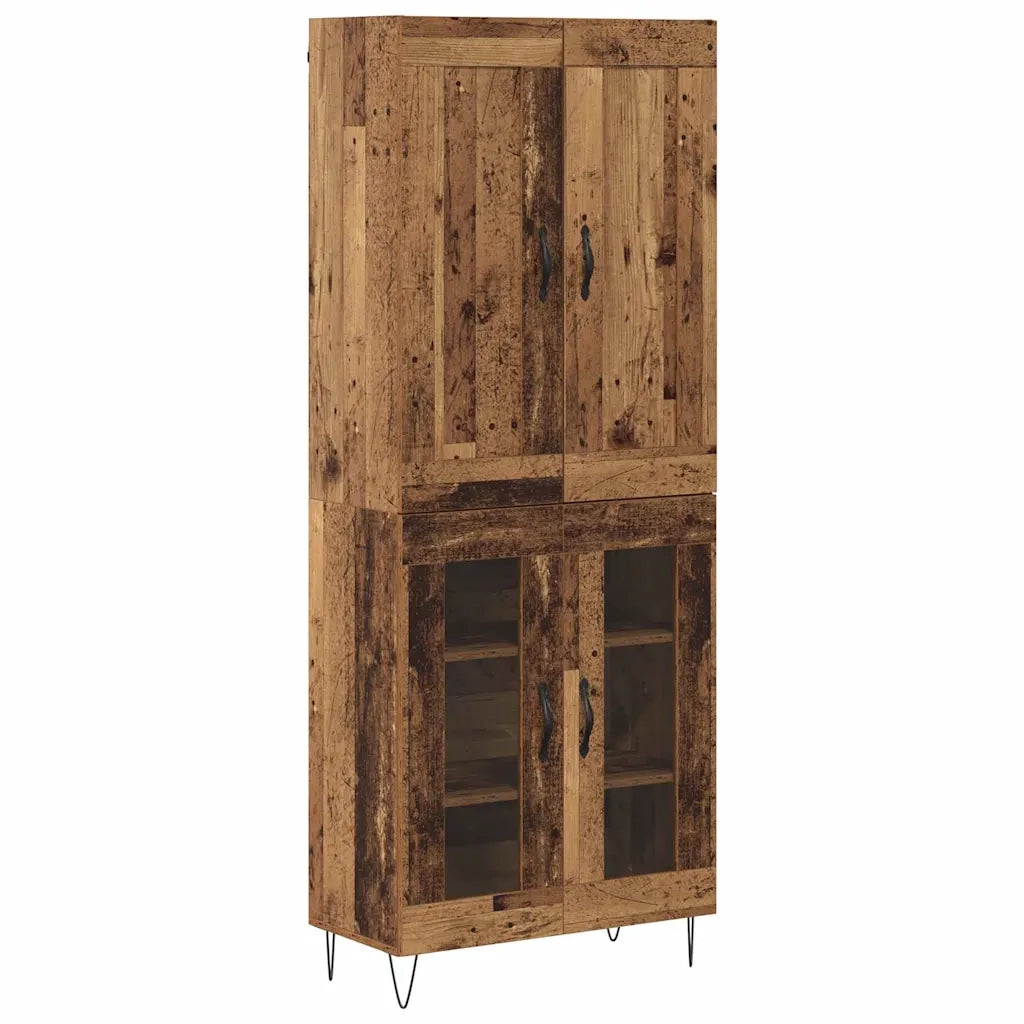 Credenza-Buffet-Armadio da cucina Legno vecchio 69,5 x 34 x 180 cm Legno multistrato 807000