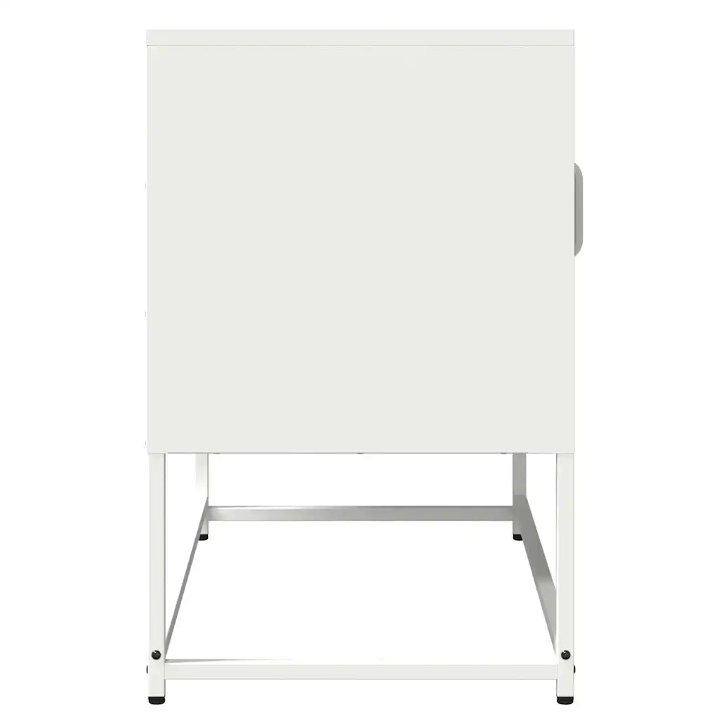 Mobile TV Bianco 68x39x60,5 cm in Acciaio Laminato a Freddo 853337