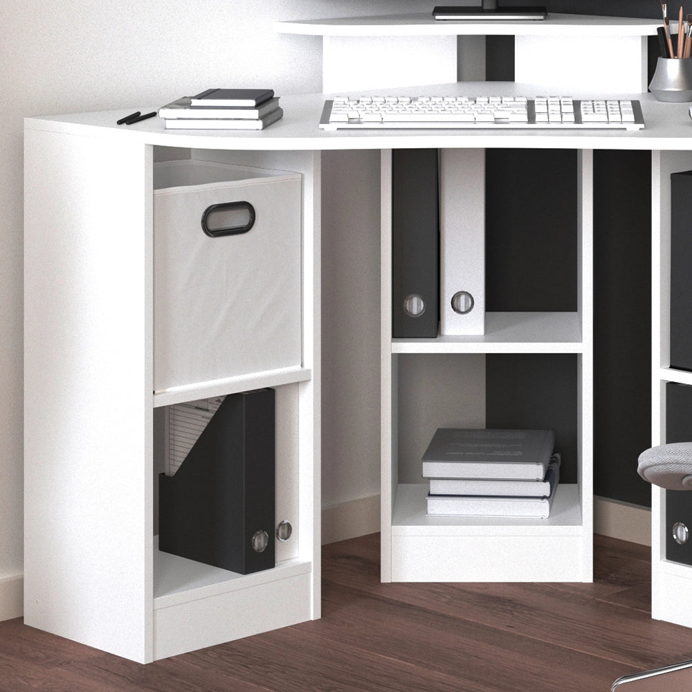 Vicco Scrivania angolare Bianco 94 x 94 cm